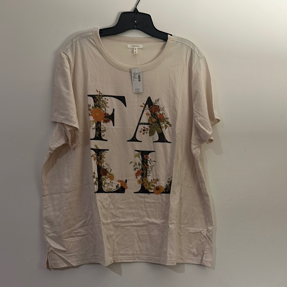 Maurices Cream Floral Graphic Tee